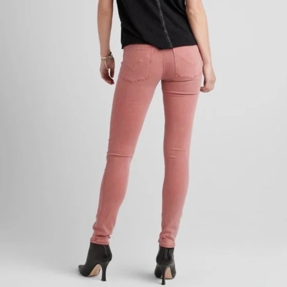 NWT HUDSON NICO MIDRISE  SUPER SKINNY IN DISTRESSED PERSIMMON - 24 - Picture 3 of 10